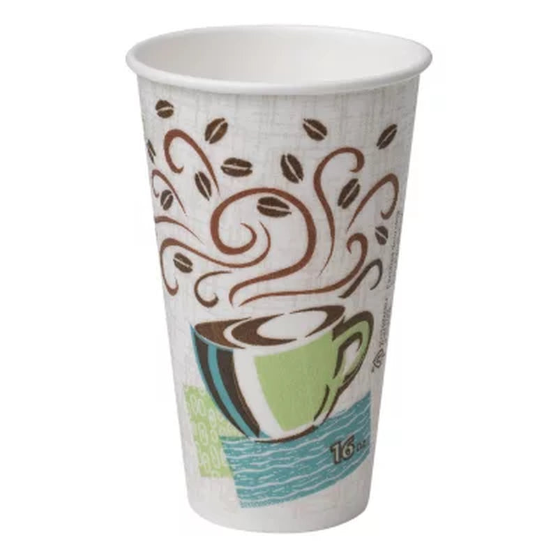 Dixie Perfectouch Insulated Hot/Cold Paper Cups, Coffee Haze (Choose Count & Size)