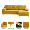 INGALIK Convertible Sectional Sofa Couch, Convertible L Shaped Couch with Reversible Chaise, Sectional Couch for Small Space Apartment, 3 Seater, Yellow