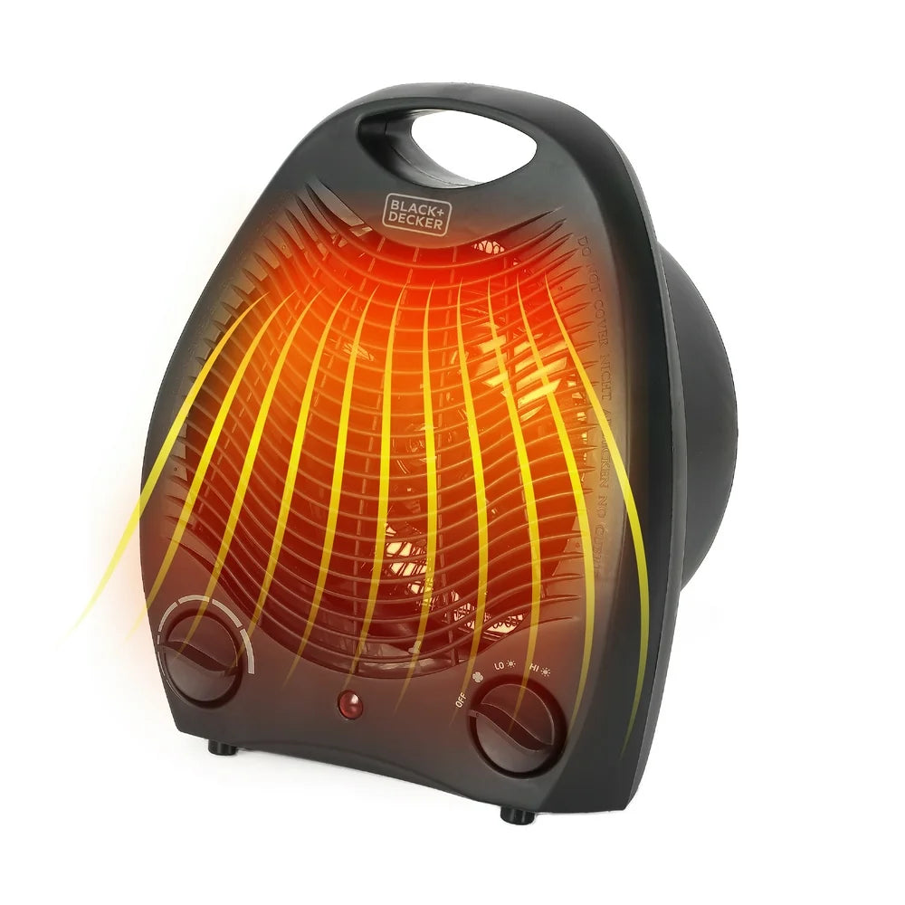 BLACK+DECKER 1500W 2-Speed Personal Desktop Space Ceramic Heater, Black