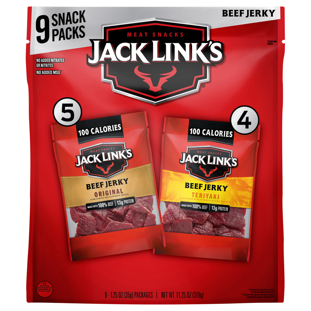 Beef Jerky, Variety Pack, 1.25 Oz, 9-Count