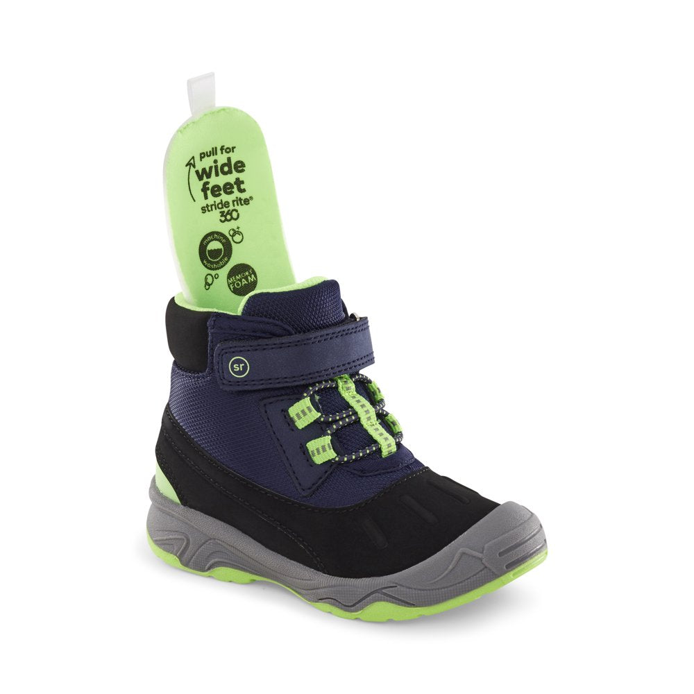 Stride Rite 360 Nebraska 2.0 Kid'S Machine Washable Adjustable Width Easy On/Off Boot, Sizes 5-13