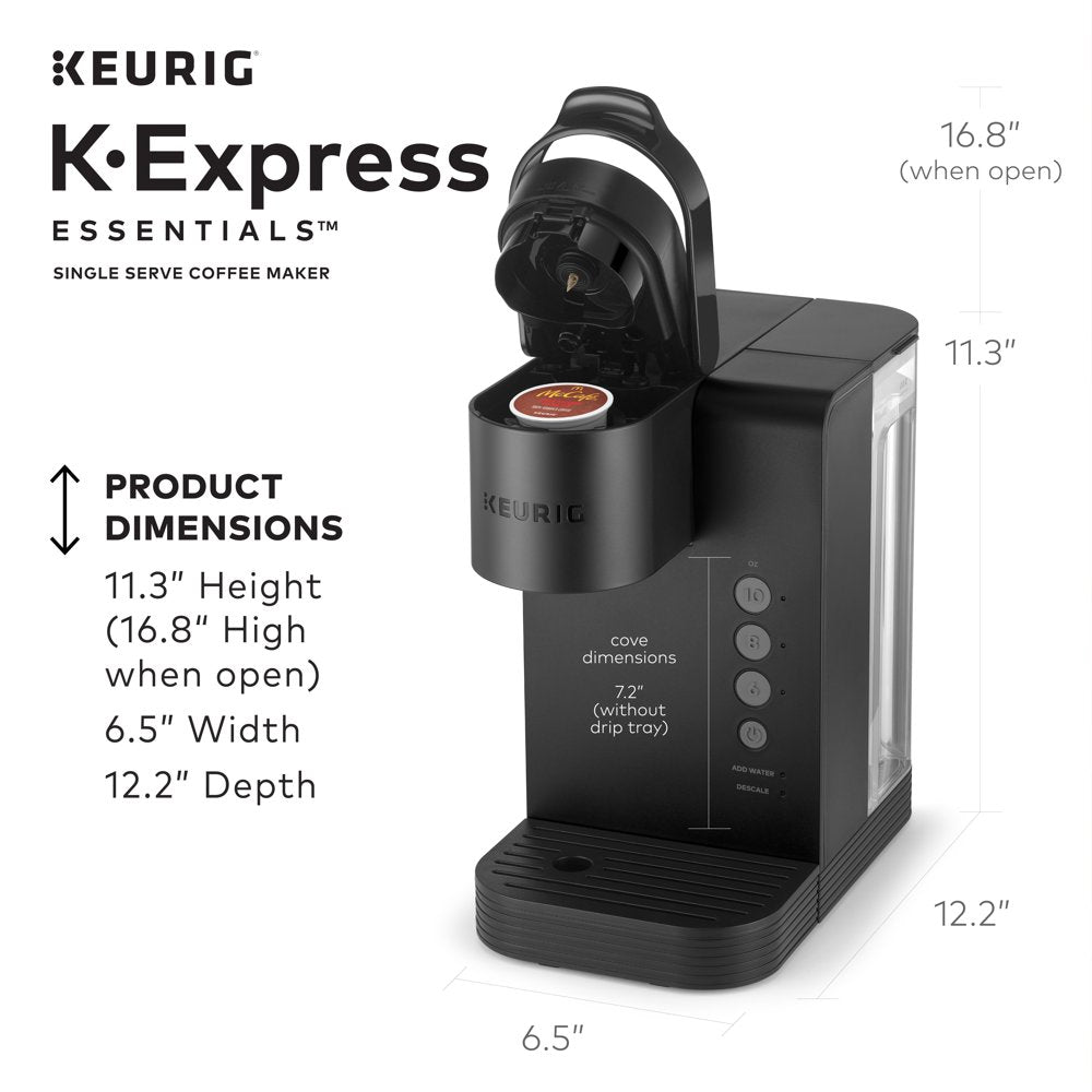 Keurig K-Express Essentials Single Serve K-Cup Pod Coffee Maker, Black