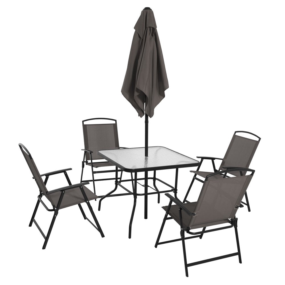 Mainstays Albany Lane 6 Piece Outdoor Patio Dining Set, Grey