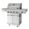 Nexgrill Deluxe 4-Burner Dual Energy Propane Gas Grill with Infrared Side Burner and Cabinets - 63000Btus