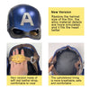 Captain America Mask 1:1 Wearable Helmet Original Film Size Collectible Action Figures for Adult and Kids, Navy Blue