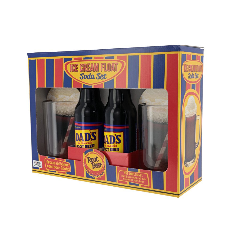 Holiday Ice Cream Float Gift Set, 24 Oz. 4 Piece, 1 Count per Pack