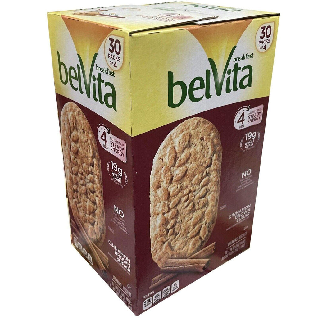 🔥 Belvita Breskfast Cinnamon Brown Sugar Biscuits 25 + 5 = 30 Packs of 4🔥