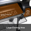 Sophia & William Portable BBQ Charcoal Grill with Offset Smoker, Black