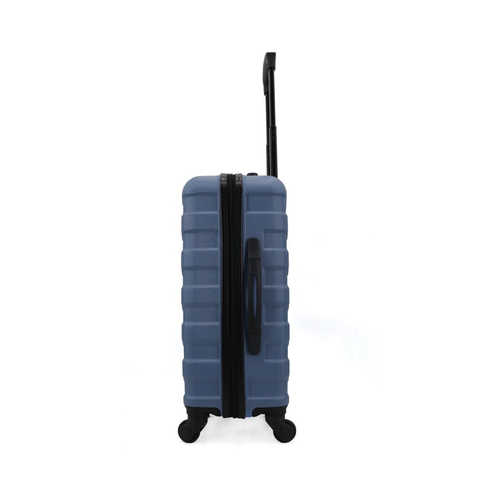 Protege 1 Piece 20" Hard Side Carry-On ABS Luggage with 2 Packing Cubes Blue