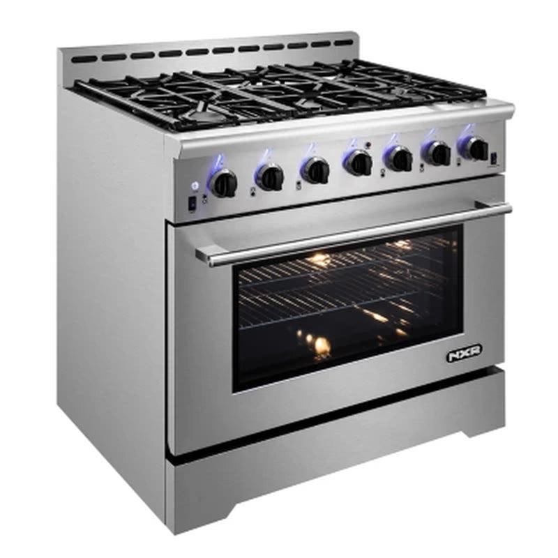 NXR 36 In. Professional Style 5.5 Cu. Ft. Freestanding Gas Range