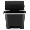 Better Homes & Gardens 10.5 Gallon Trash Can, Plastic Slim Step-On Kitchen Trash Can, Black