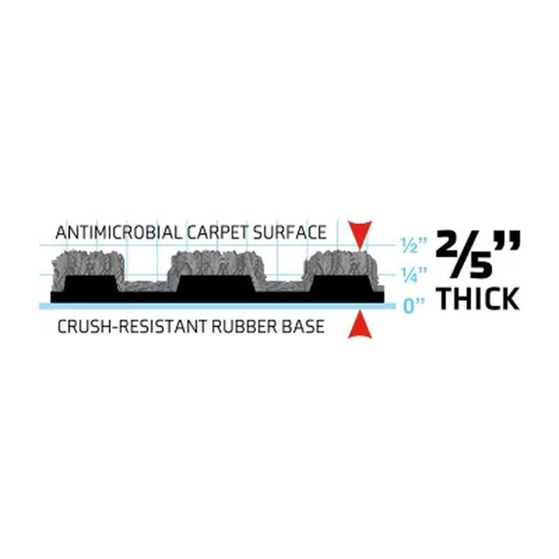 Member'S Mark Antimicrobial Diamond Scraper Entrance Mat, Charcoal (Choose Size)