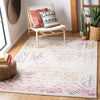 SAFAVIEH Tulum Ronald Distressed Area Rug, Ivory/Fuchsia, 5'3" X 7'6"