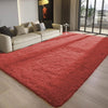 Lochas Fluffy Soft Shag Carpet Rug for Living Room Bedroom Big Area Rugs Floor Mat Nursery Carpets Home Decor,4'X6',Coral Red