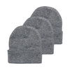 Empire Cove Cuffed Knit Beanie 3 Pack Set Heather Grey