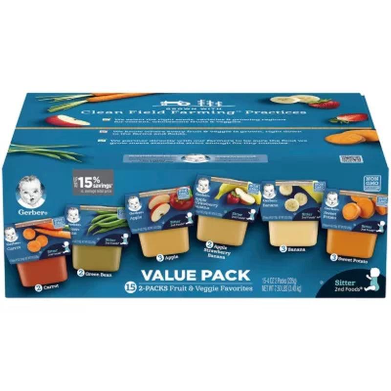 Gerber 2Nd Foods Fruit & Veggie Value Pack (4 Oz., 30 Ct.)