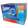 Ziploc Easy-Open Tabs Freezer Quart Bags with New Stay Open Design (216 Ct.)