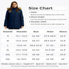 Wantdo Women'S plus Size Puffer Coats Quilted Puffer Jackets Waterproof Snow Coats Navy XL