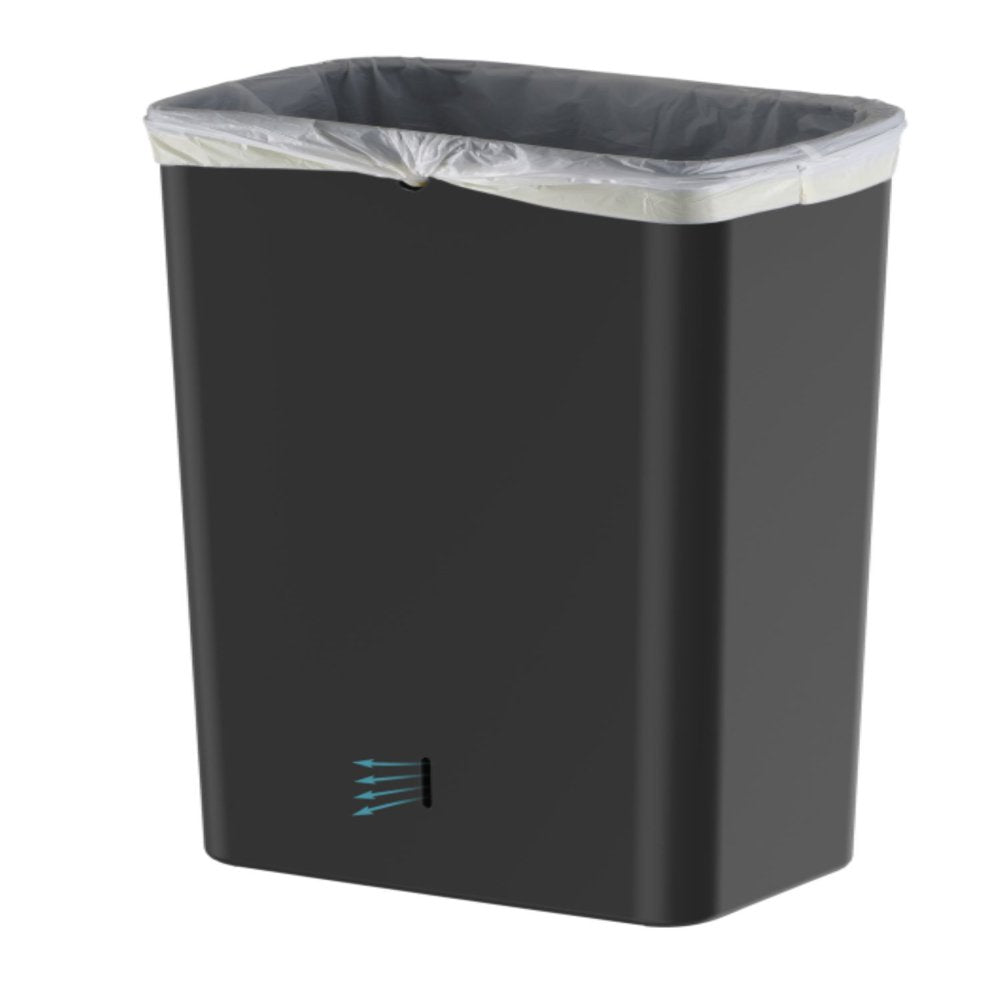 Mainstays 13.2 Gallon Trash Can, Plastic Motion Sensor Kitchen Trash Can, Black