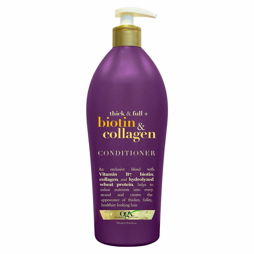 🔥 OGX Biotin & Collagen Shampoo or Conditioner Thick & Full Sulfate-Free 750 Ml