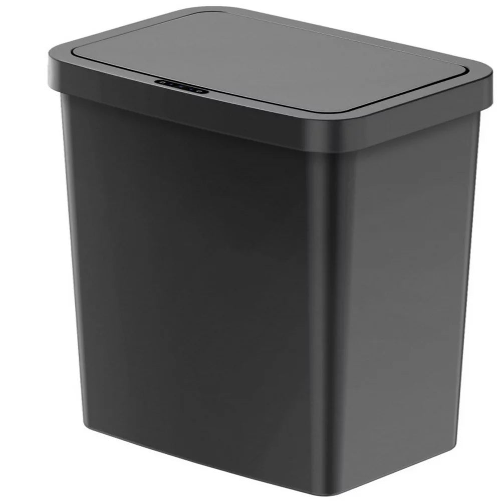 Mainstays 13.2 Gallon Trash Can, Plastic Motion Sensor Kitchen Trash Can, Black