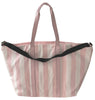 Pink White Striped Weekender Bag Victoria'S Secret Shoulder Hand Strap Pocket