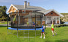 14FT Trampoline with Basketball Hoop&Safety Enclosure Net, 880LBS Capacity 4 Kids, Waterproof Mat and Ladder, Outdoor Backyard Trampolines, Basketball Trampoline for Kids/Adults