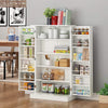 HOMEFORT 41" Kitchen Pantry, Farmhouse Pantry Cabinet, Storage Cabinet with Doors and Adjustable Shelves 41" H X 23.2" W X 12" D (White)