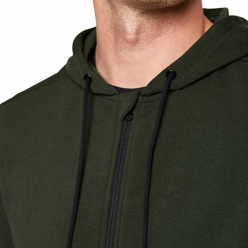 Mondetta Men’S Full Zip Hoodie, GREEN-BLACK-BL