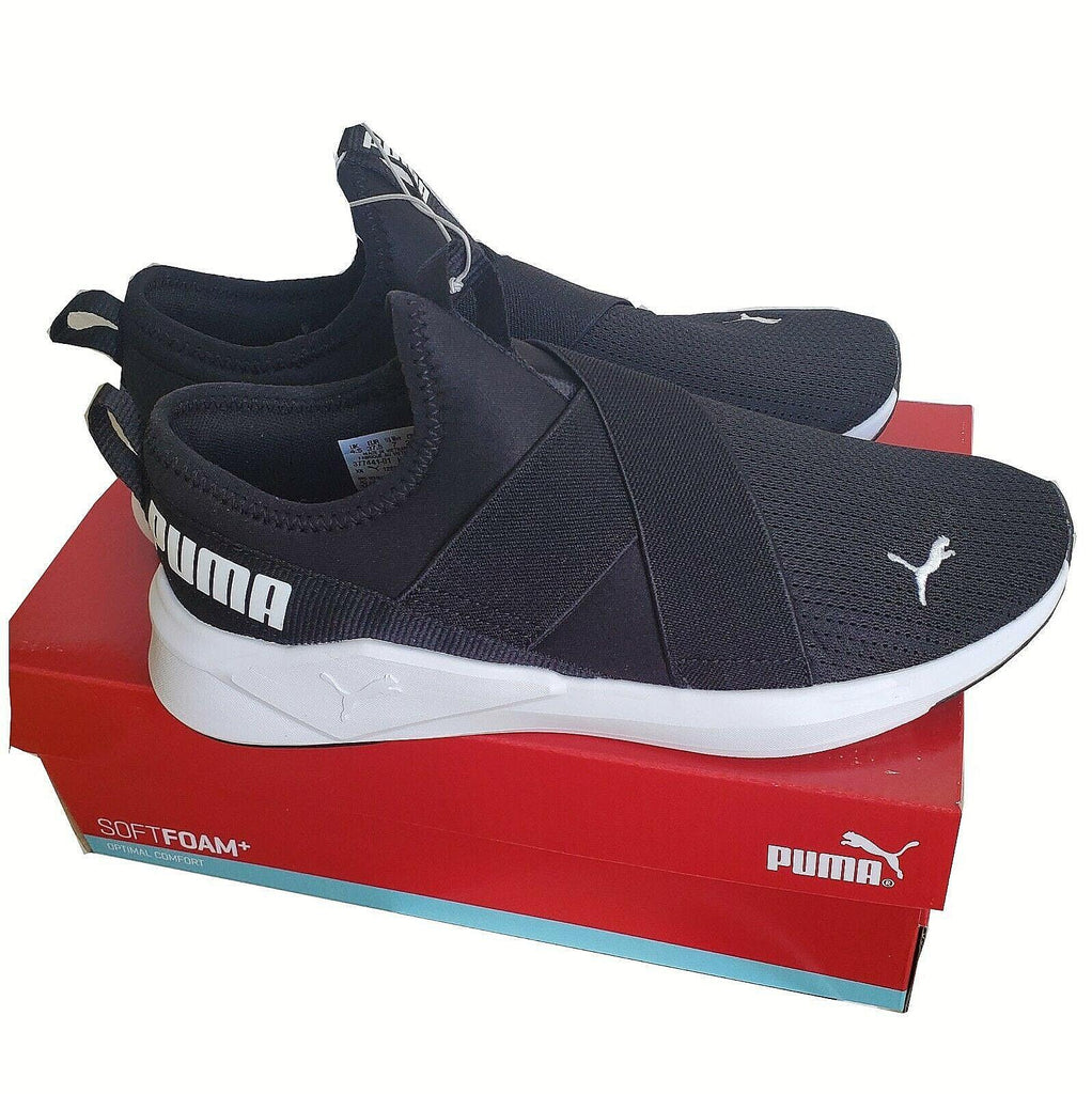 NEW !! PUMA Women'S Softfoam plus Chroma Slip-On Shoes Black Size 8.0 🏃🏽