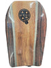 Maui Body Board Wood Grain N Brown and Tan Size 33 in Bodyboard with Leash