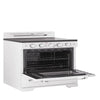 Unique Classic Retro 30" 3.9 Cu/Ft Freestanding 5-Element Electric Range with Convection Oven in Marshmallow White