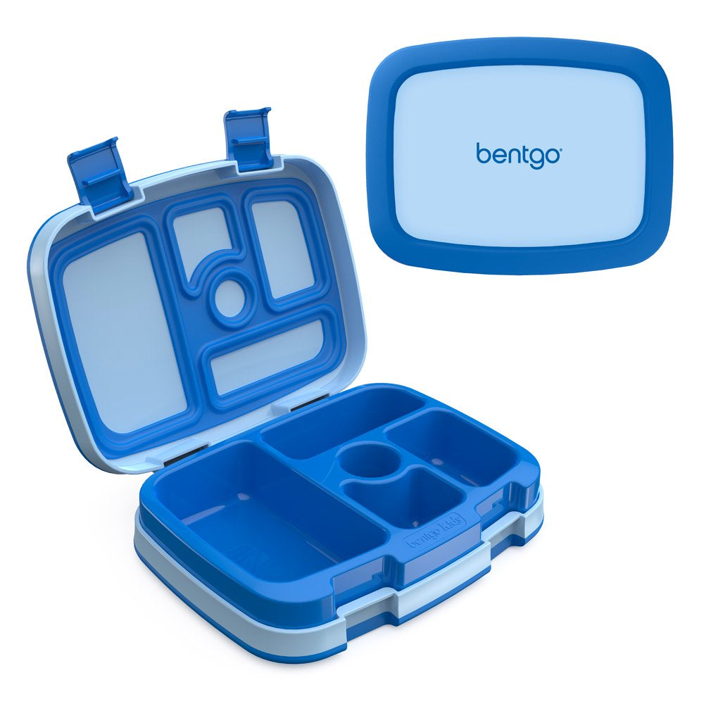 Bentgo Leak-Proof 5-Compartment Bento-Style Lunch Box, Kids, Blue