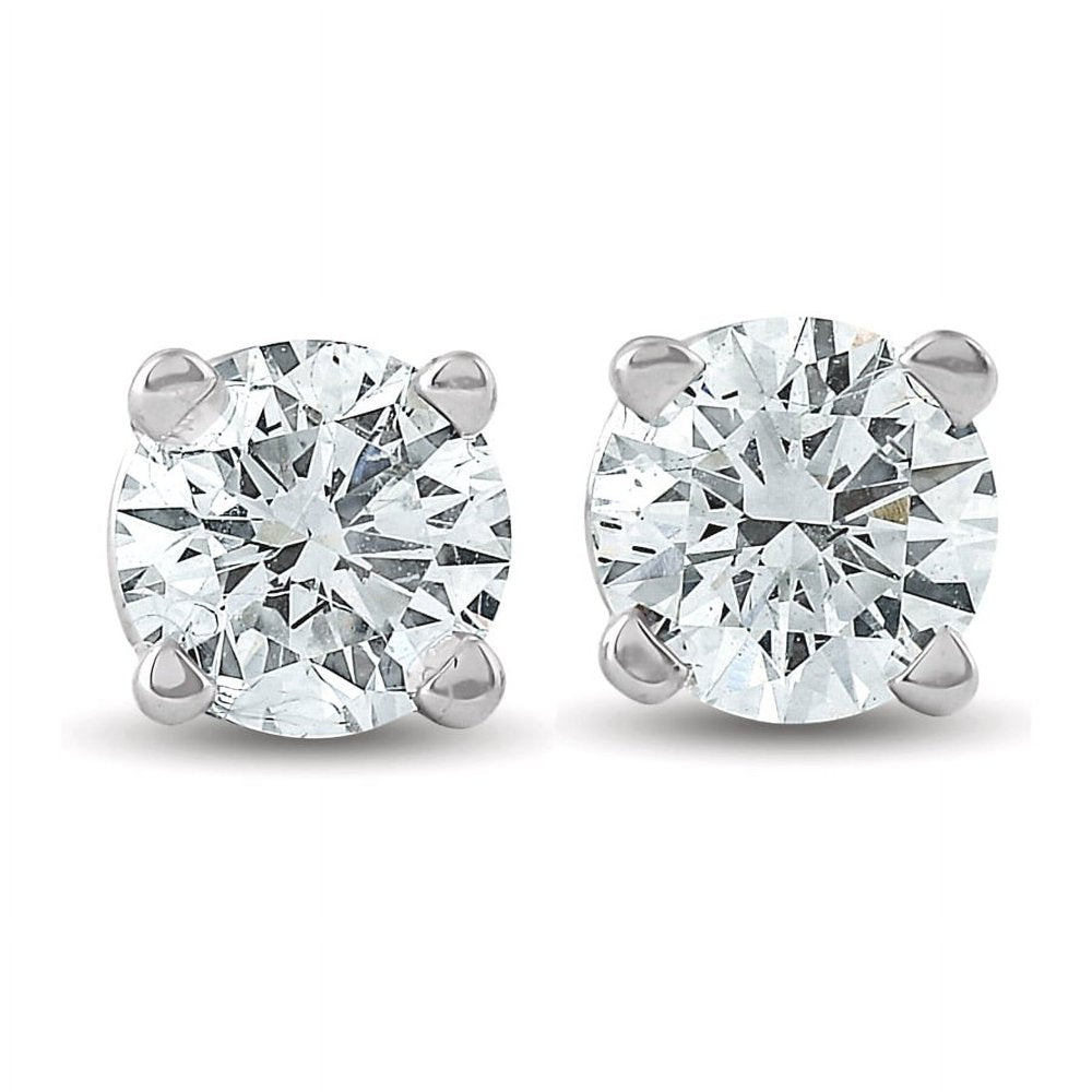 Pompeii3 1/3 Ctw 14K White Gold Diamond Stud Earrings