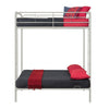 DHP Sammie Twin over Futon Metal Bunk Bed, off White