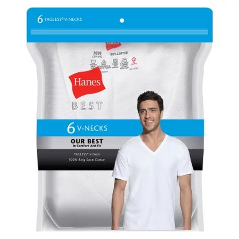 Hanes Best 6-Pack V-Neck T-Shirt (Assorted Colors)