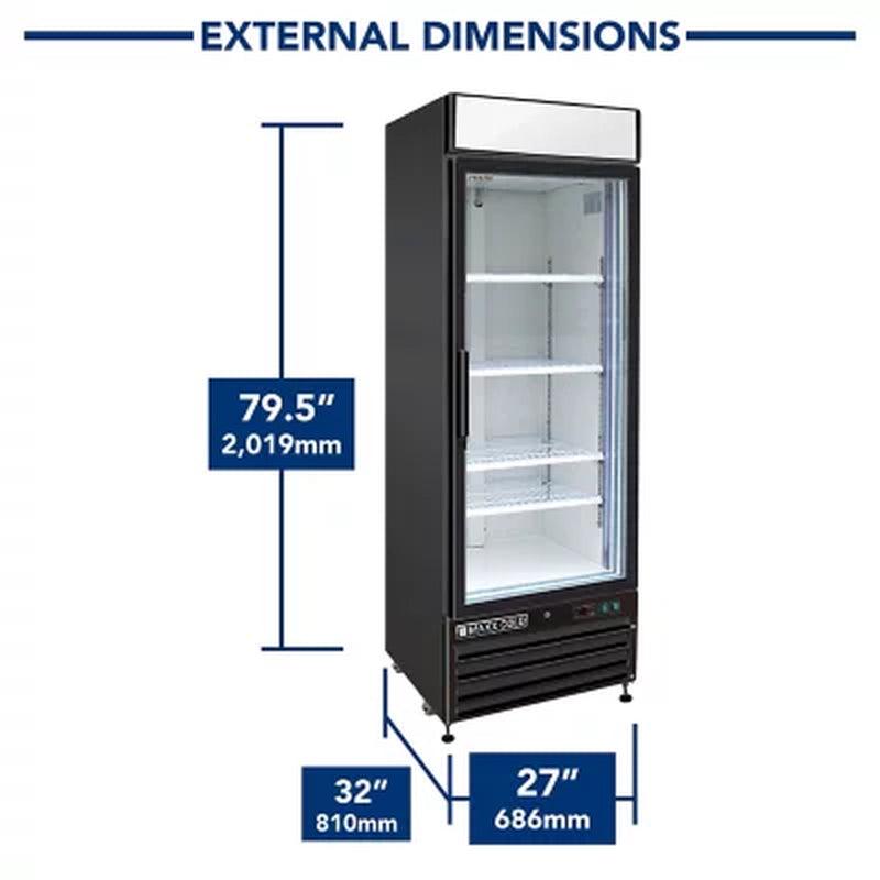 Maxx Cold X-Series Single Door Upright Merchandiser Freezer (23 Cu. Ft.)