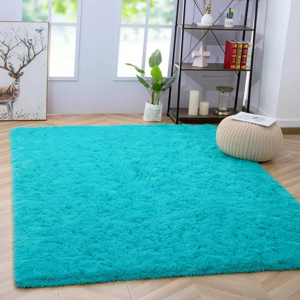 Noahas Luxury Fluffy Rugs Ultra Soft Shag Rug for Bedroom Living Room Kids Room,6'X9',Blue