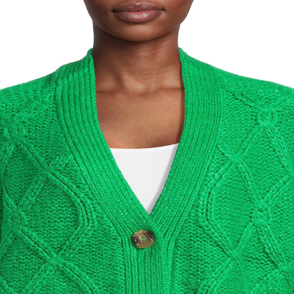 RD Style Women'S Diamond Knit Cardigan, Sizes S-XXXL