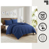 Sharper Image 3-Piece Navy down Alternative Comforter Set, Queen