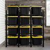 Proslat Heavy-Duty 12 Tote Rack Safely Holds 12 Totes, (Totes Not Included)