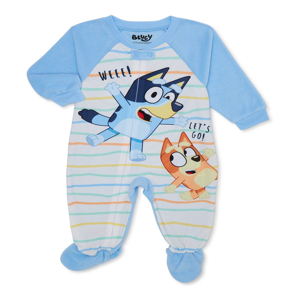 Bluey Toddler Boys or Girls One-Piece Sleeper, Sizes 12M-5T