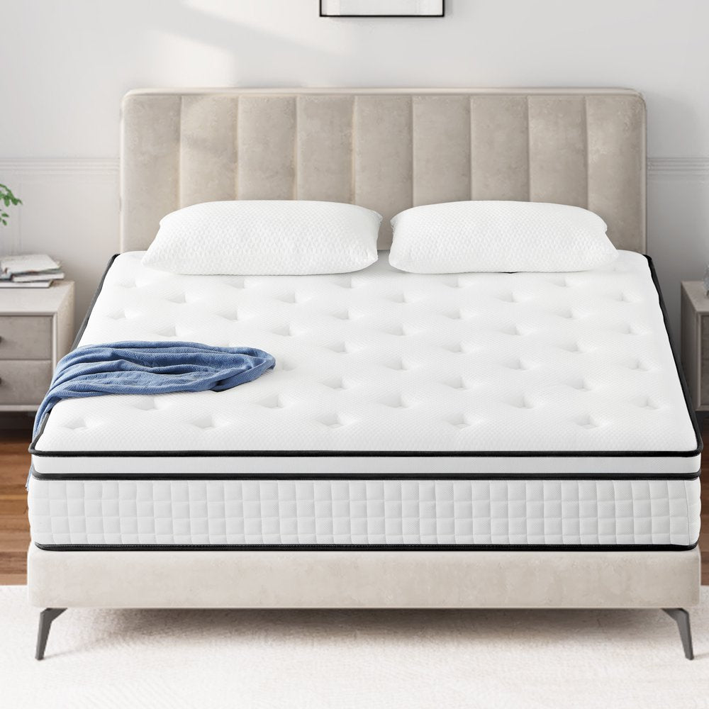 Twin Mattress, Molblly 10 Inch Hybrid Mattress in a Box,Innerspring and Gel Memory Foam