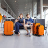 Zimtown Hardside Lightweight Spinner Orange 3 Piece Luggage Set with TSA Lock