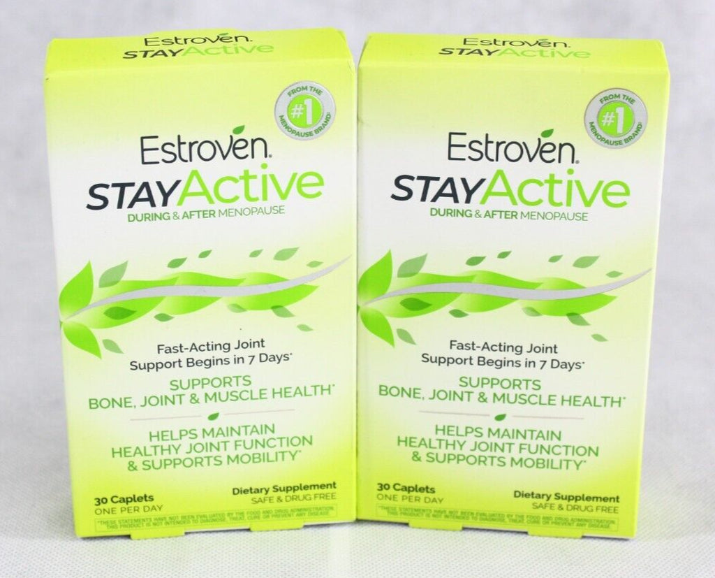 2 Boxes Estroven Stay Active during & after Menopause 60 Caplets Total 02/2024