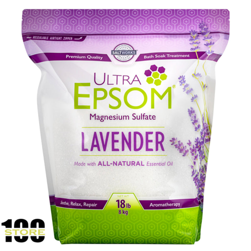 Ultra Epsom Lavender Bath Salts, 18 Pound Bag | BRAND NEW | FAST FREE SHIPPING