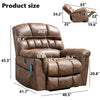 Bonzyhome Large Power Lift Chair Recliner for Elderly, Heavy Duty Electric Lift Recliner with Massage,For Tall Men, Brown