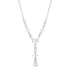 Believe by Brilliance Fine Silver Plated Cubic Zirconia Y Drop Necklace, 18" +2"