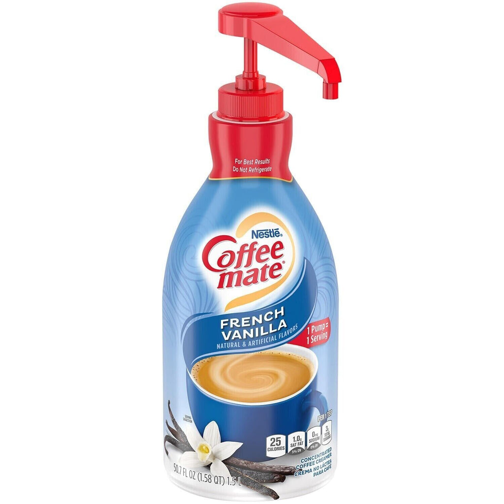 Nestle Coffee-Mate Liquid Creamer Pump, French Vanilla (1.5 L) FREE SHIPPING.