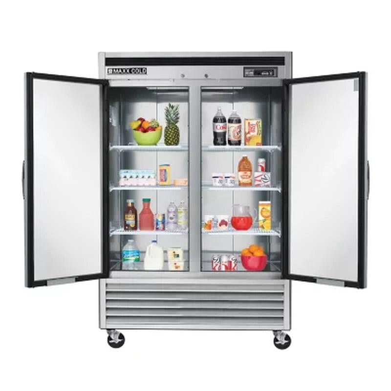 Maxx Cold Stainless Double-Door Commercial Reach-In Refrigerator (49 Cu.Ft.)